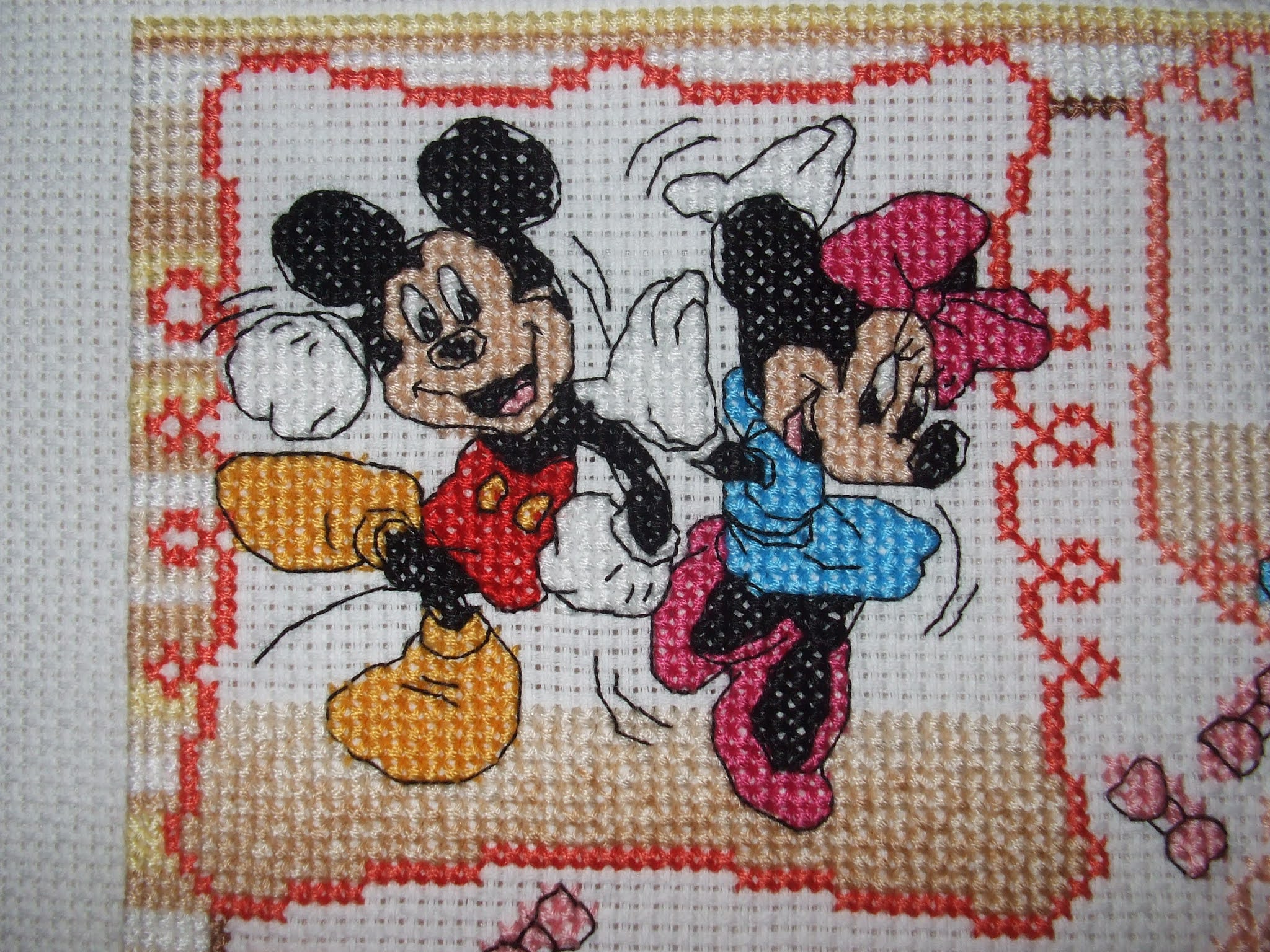 Disney Mickey THE BARBERSHOP QUARTET Cross Stitch Kit Out of Print 16x20 C2