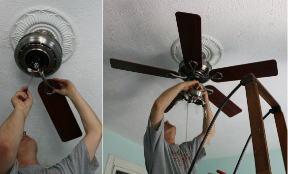 Summer Breeze: Installing Our Bedroom Ceiling Fan | 17 Apart