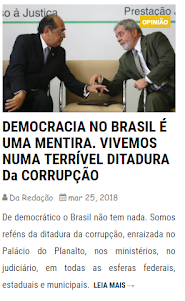 DEMOCRACIA NO BRASIL É UMA MENTIRA2018,2019,2020,2021,2022 ATE 2150.
