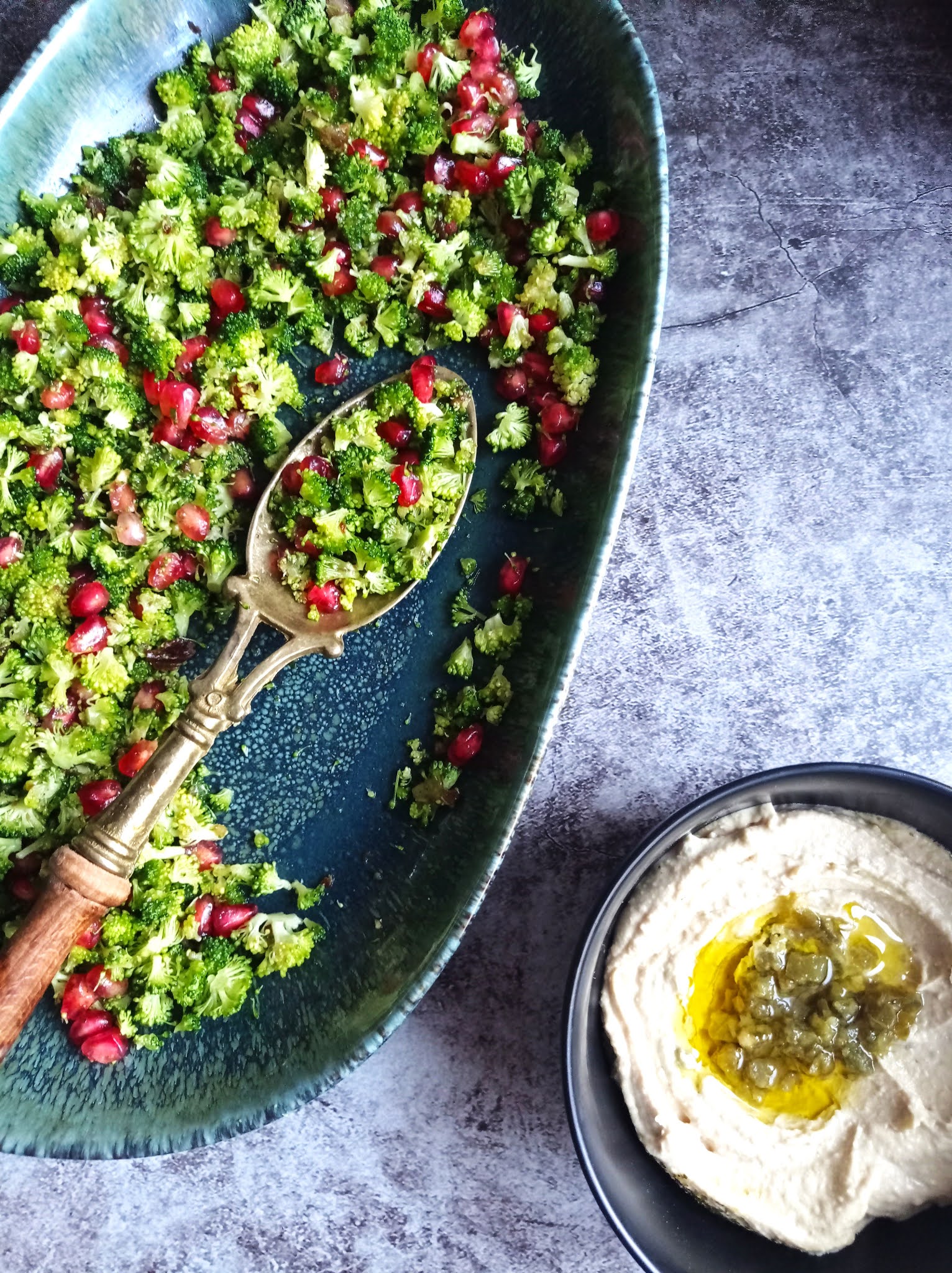 Broccoli Salad with Pomergranate