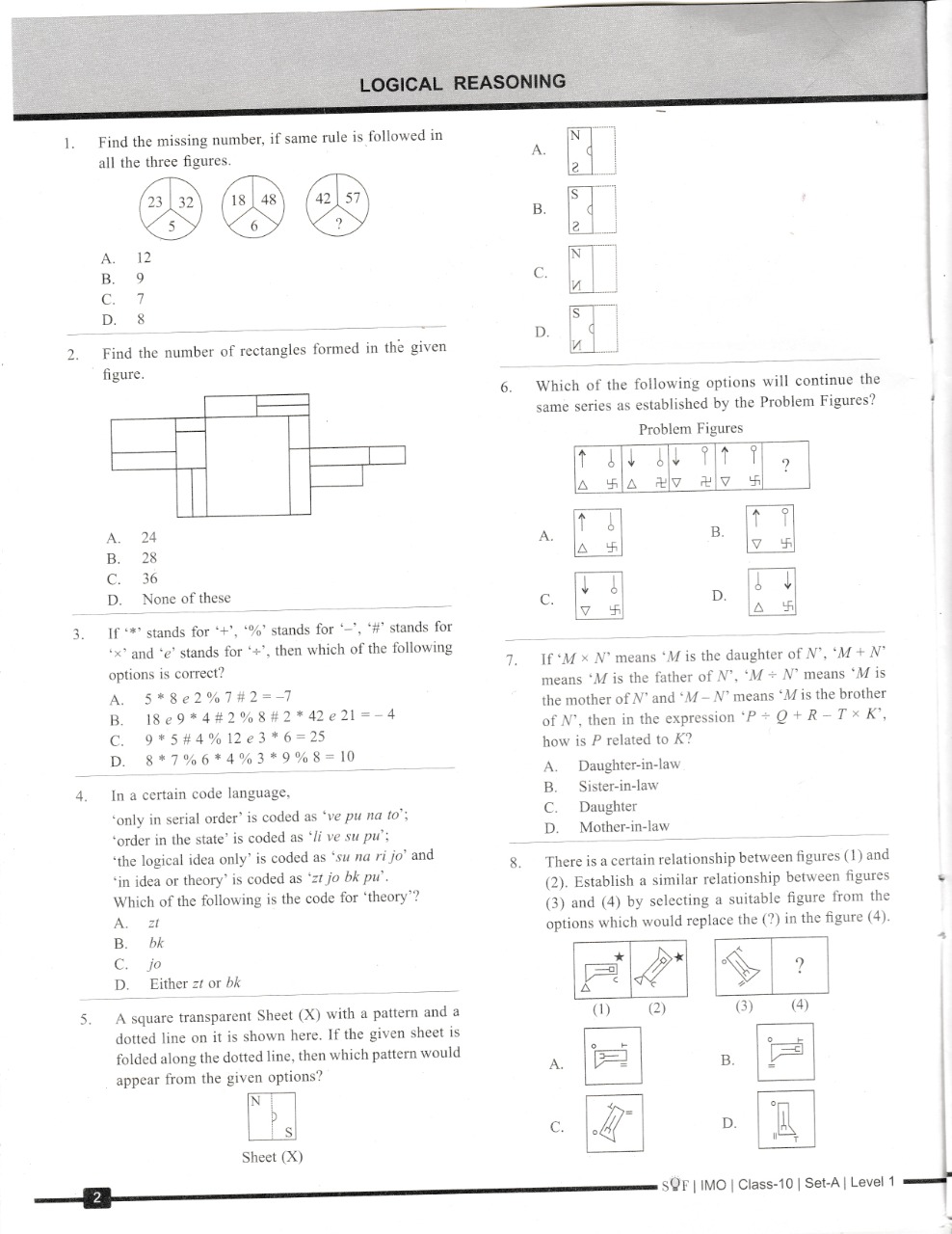 9th class previous year question papers 2018 image