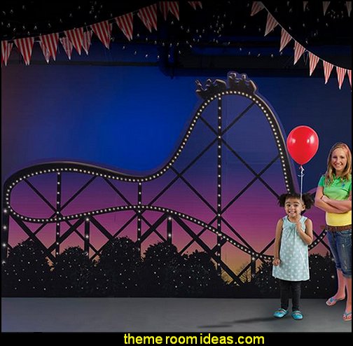 Carnival Spectacular Roller Coaster Background circus bedroom ideas - circus theme bedroom decor - carnival theme bedrooms - decorating circus theme bedrooms - Ice Cream theme decor - balloon decor - Disney Dumbo - circus party theme - Roller Coaster Amusement Park wall decals - ice cream party decorations Carnival Spectacular Roller Coaster Background