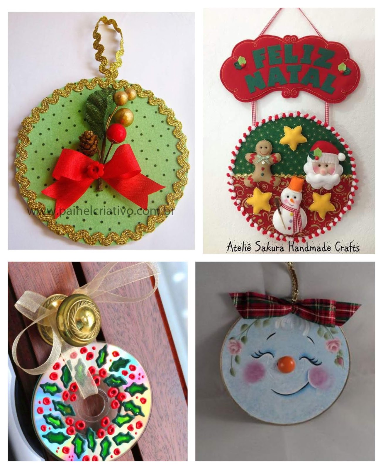 10 Hermosas Ideas para hacer adornos navideños con cds reciclados lodijoella 10 Hermosas Ideas para hacer adornos navideños con cds reciclados lodijoella