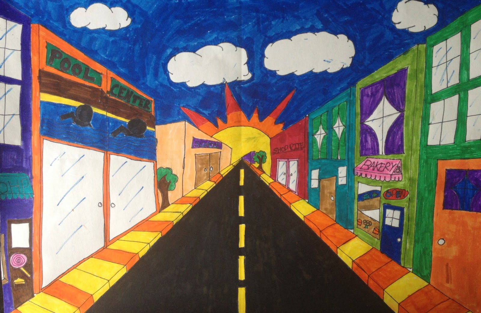 Art at AMY Northwest: Cycle 4: 6th Grade - One Point Perspective