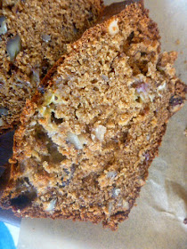 Whole-Grain Harvest Nut Banana Bread:  Delectiable nutty goodness makes this earthy banana bread perfect for Fall!  - Slice of Southern