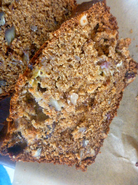 Whole-Grain Harvest Nut Banana Bread:  Delectiable nutty goodness makes this earthy banana bread perfect for Fall!  - Slice of Southern