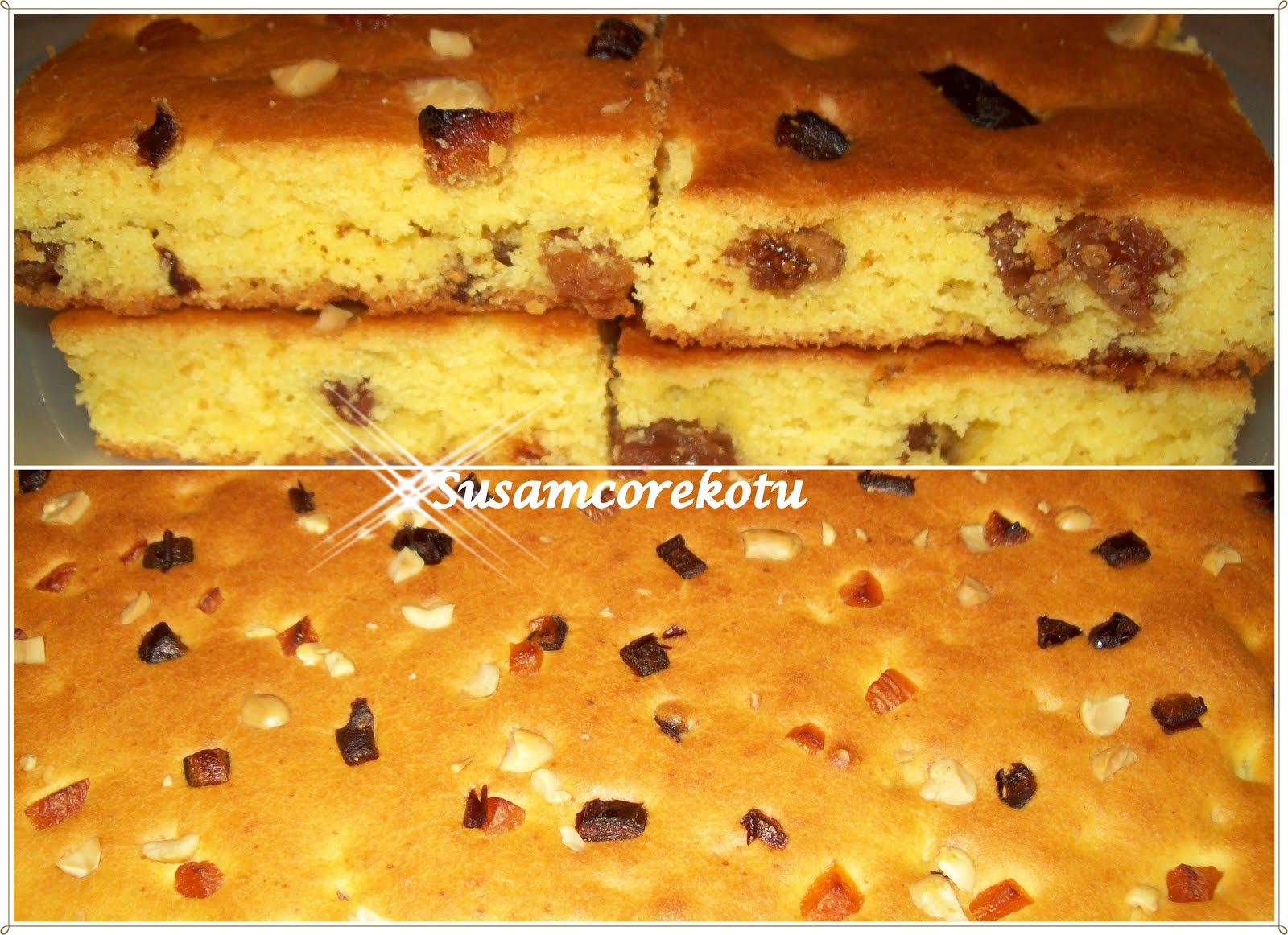 KURU MEYVELİ,YER FISTIKLI, MISIR UNLU KEK Susam Çörek Otu Denenmiş