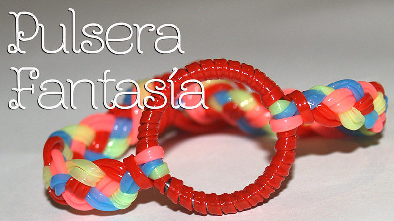 pulsera fantasía con trenza de 4 cabos