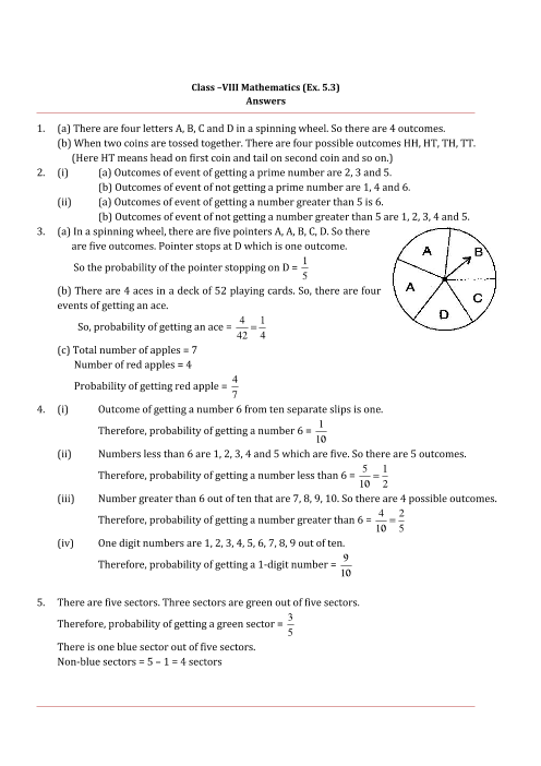 NCERT Solutions for Class 8 Maths Chapter 5 Data Handling