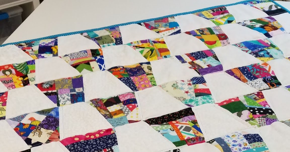 Tumbler Block Quilt using Crumbs