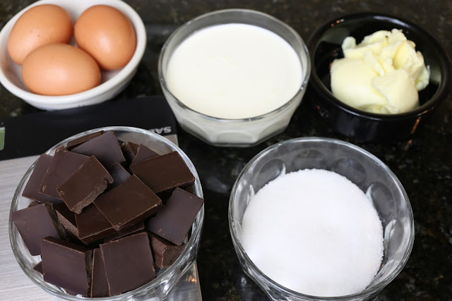 Ingredientes para mousse de chocolate