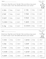 Long and Short Vowel Games and Centers- Free Poster! | Teacher's Take-Out