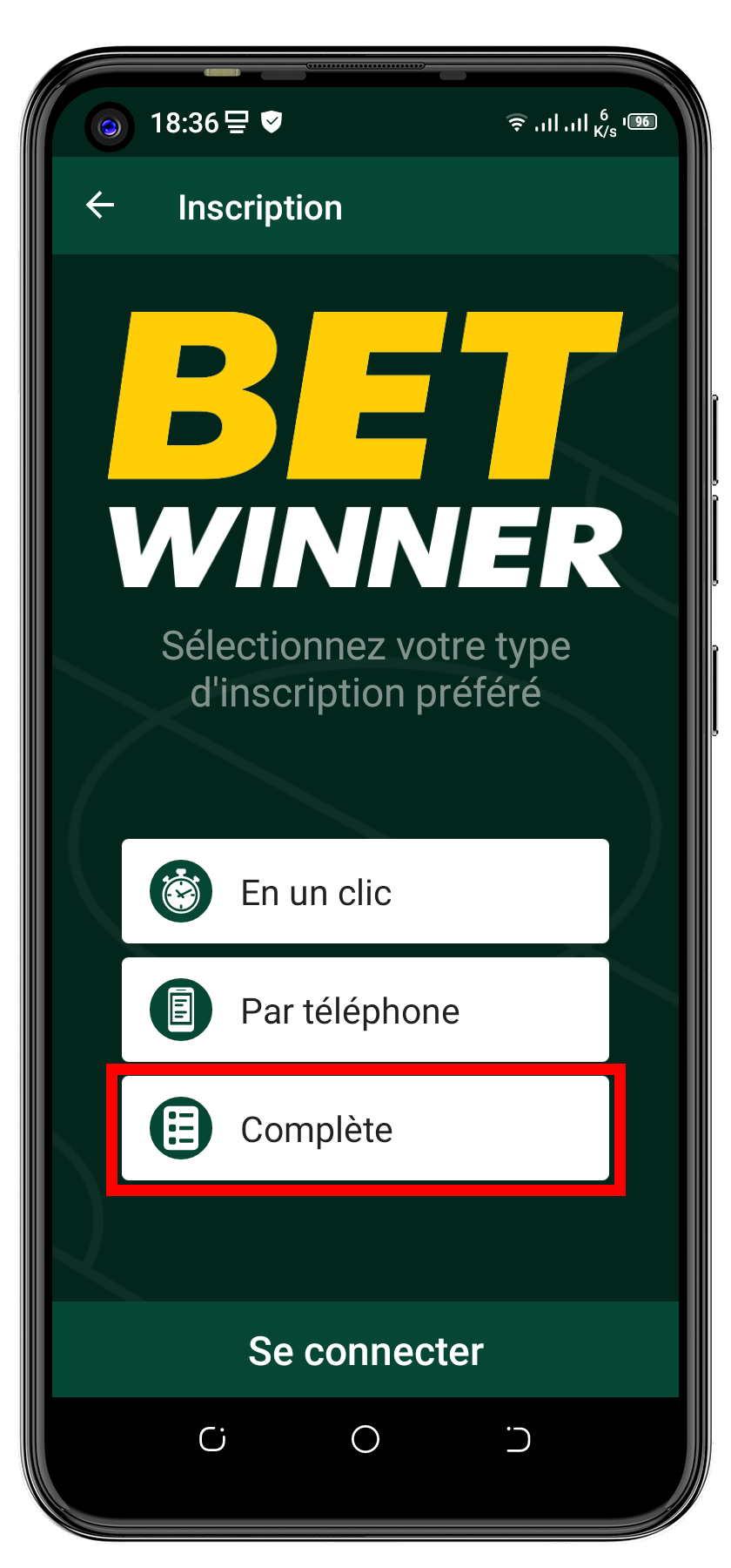 Comment créer un compte BETWINNER Russe Comment créer un compte russe