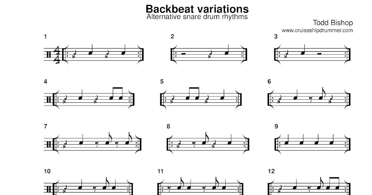 Cruise Ship Drummer! Backbeat variations