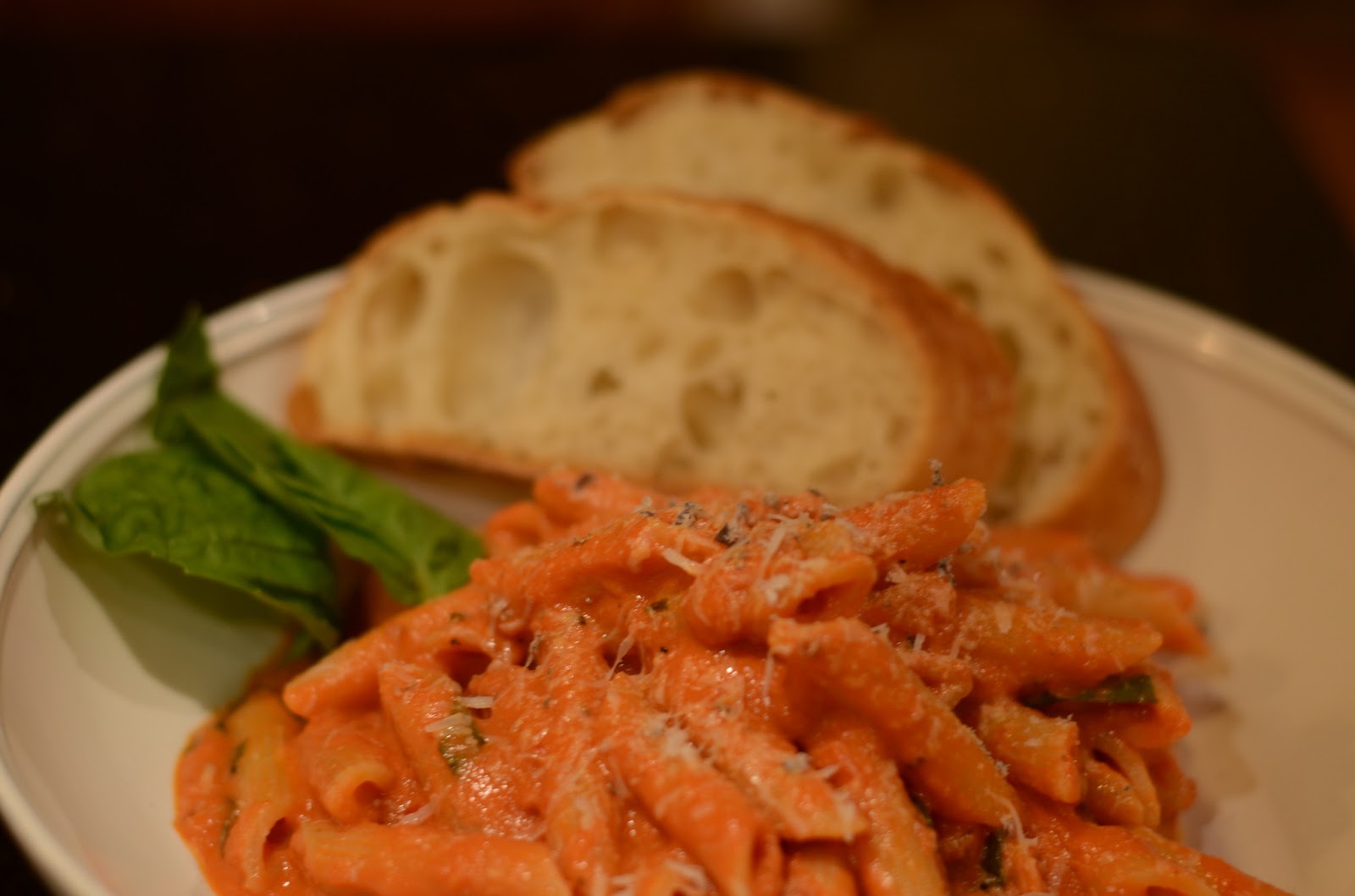 Food for Flicks Vodka Sauce with Pancetta and Penne and "Last Chance