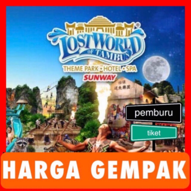 [BELI 2 RM4 OFF] Lost World of Tambun Tiket Themepark + Hotspring 1 Hari Siang Sampai Malam.