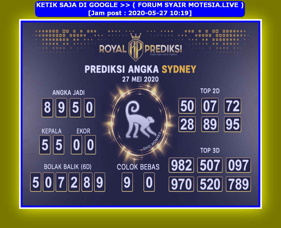 Royal syair sydney