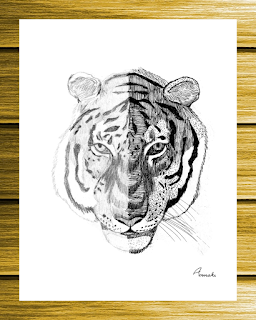 The Tiger Vanishes, print by Annake