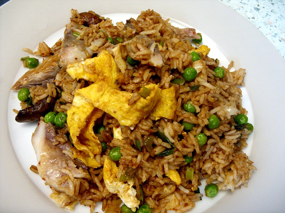 Jenny Eatwell's Rhubarb & Ginger Indonesian fried rice with Mackerel