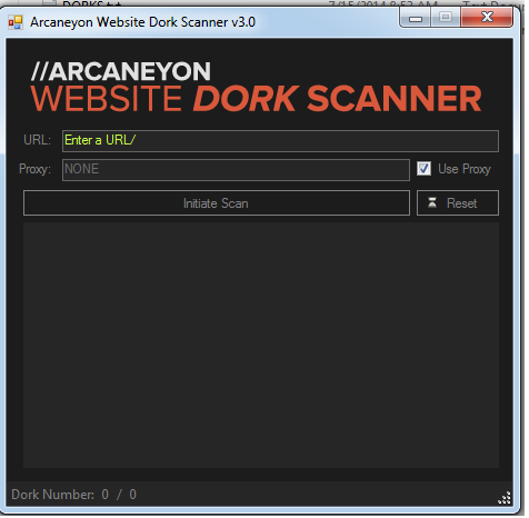 Arcaneyon Website Dork Scanner v3.0 2019