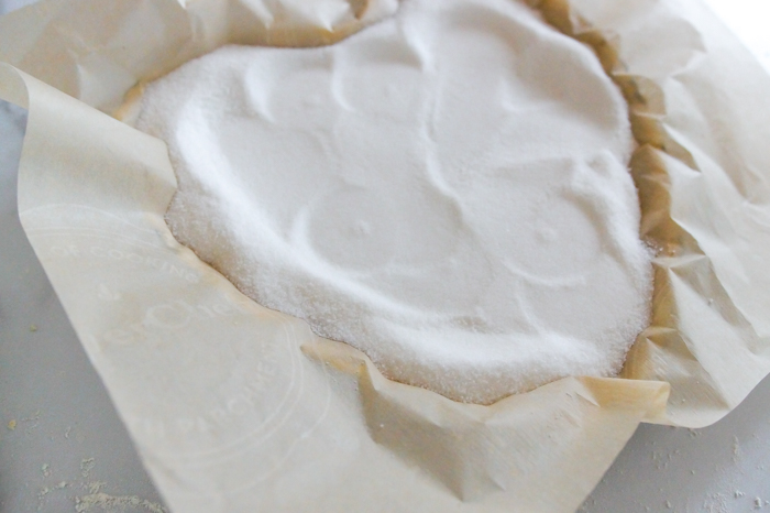 blind-bake tart crust with sugar