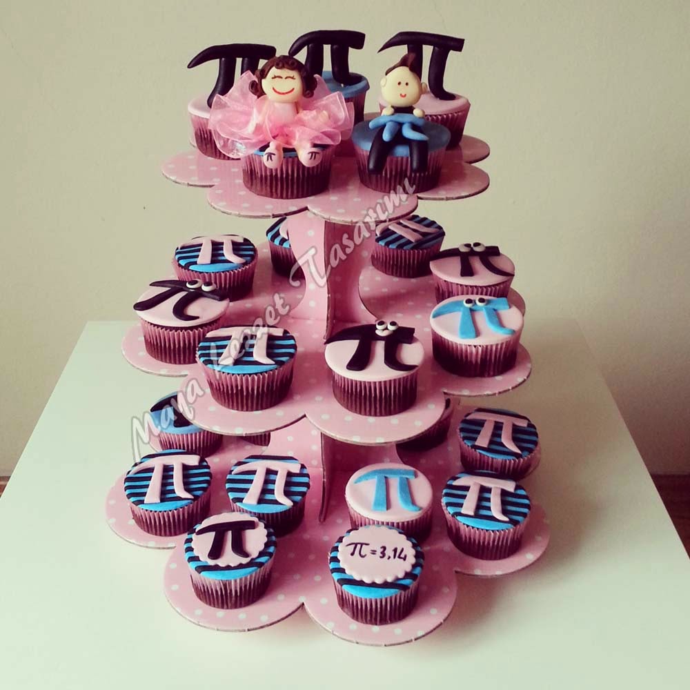 Maya Lezzet Tasarımı Pİ SAYISI TEMALI CUPCAKE