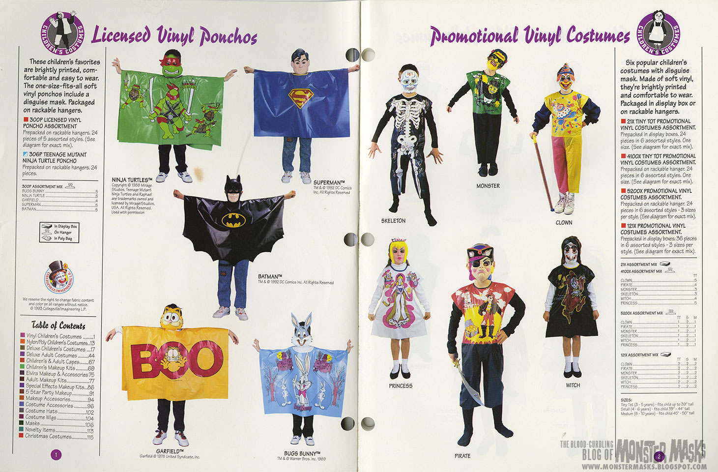 1993 Collegeville Costumes Catalog Blood Curdling Blog of Monster Masks