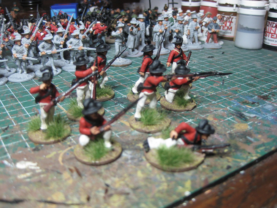 Figurines Wargame - Infanterie Britannique AWI (Guerre D'Indépendance Américaine) - Historique