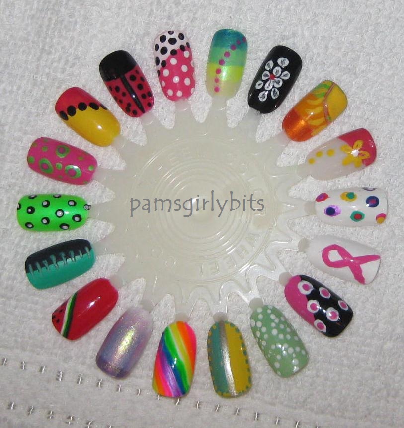 Girly Bits Nail wheel with design ideas