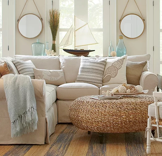 Beach Cottage Style Living Room Sofa Idea