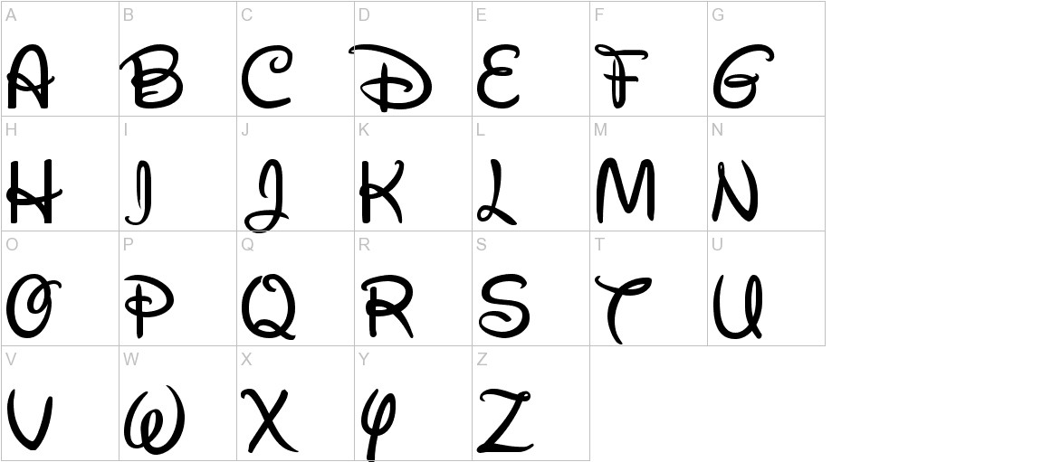 Disney Letter Font - Letter Format