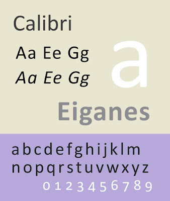 Calibri font