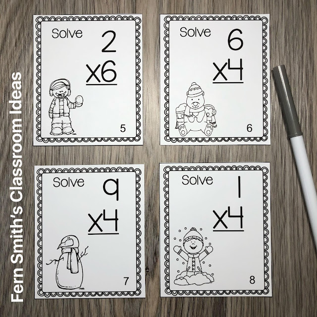 Click Here to Download These Winter Multiplication and Division Task Cards For Your Students Today!