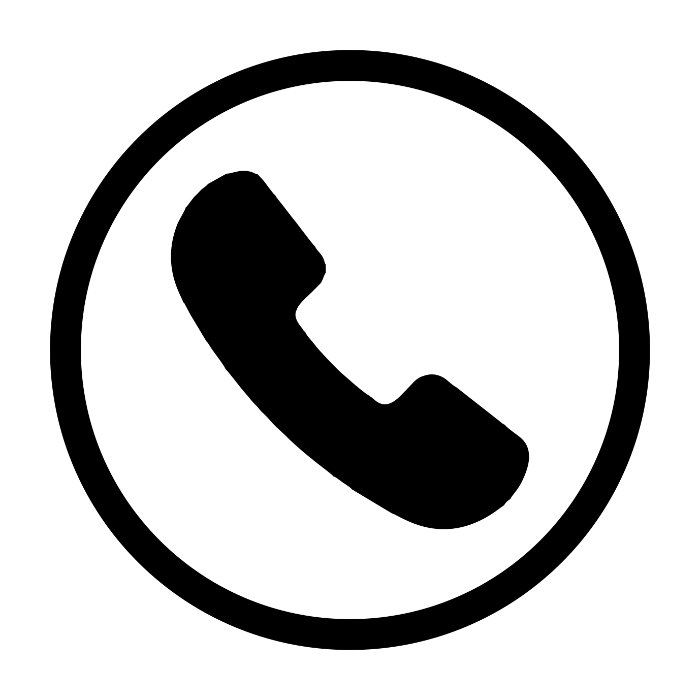 Logo Telepon hitam png