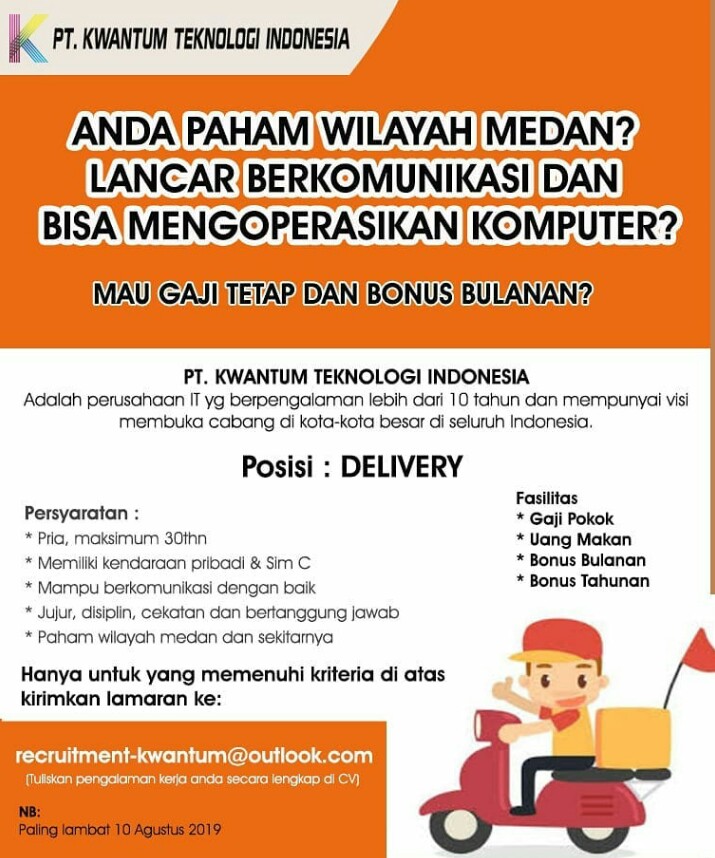 Lowongan Kerja Pt Kwantum Teknologi Indonesia Di Medan