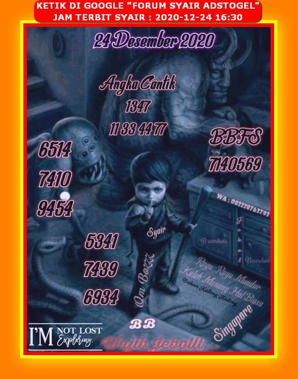 1 New Message Kode Syair Singapore 24 Desember 2020 Forum Syair Togel Hongkong Singapura Sydney