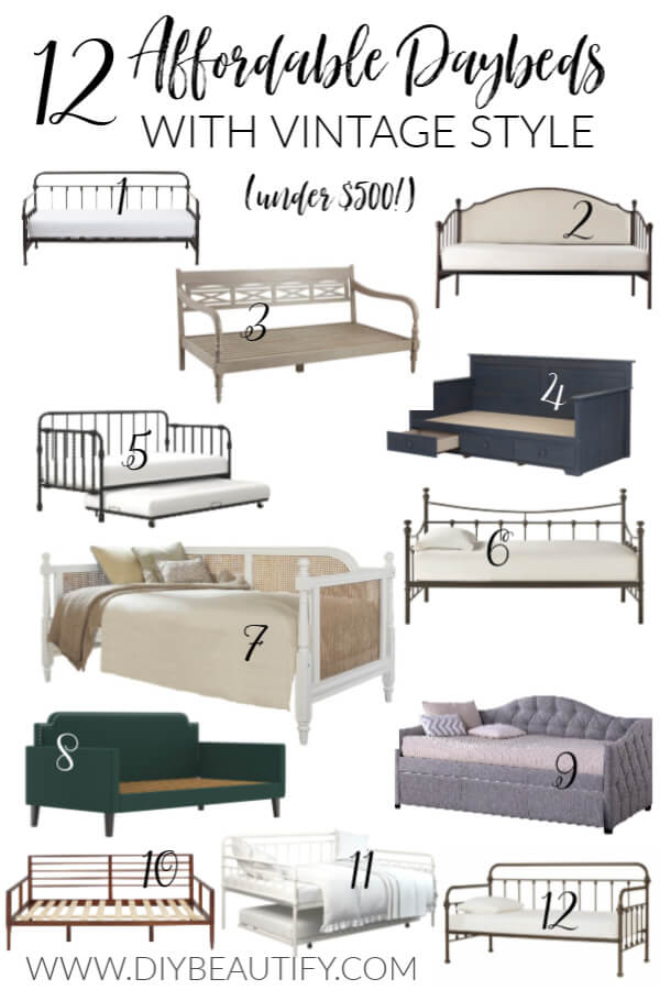 12 Affordable Daybeds with Vintage Style DIY Beautify Creating