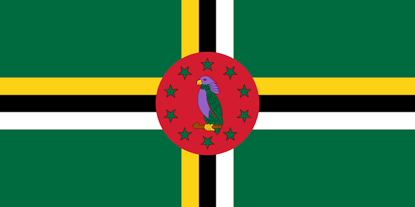Logo Gambar Bendera Negara Dominika PNG JPG ukuran 600 px