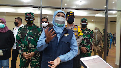 Forkopimda Jatim Cek Kesiapan RS Darurat Indoor di GBT Surabaya