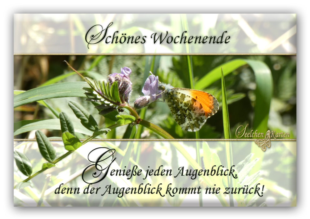 Seelchen Karten und Collagen : Karte Schönes Wochenende Seelchen Karten und Collagen : Karte Schönes Wochenende