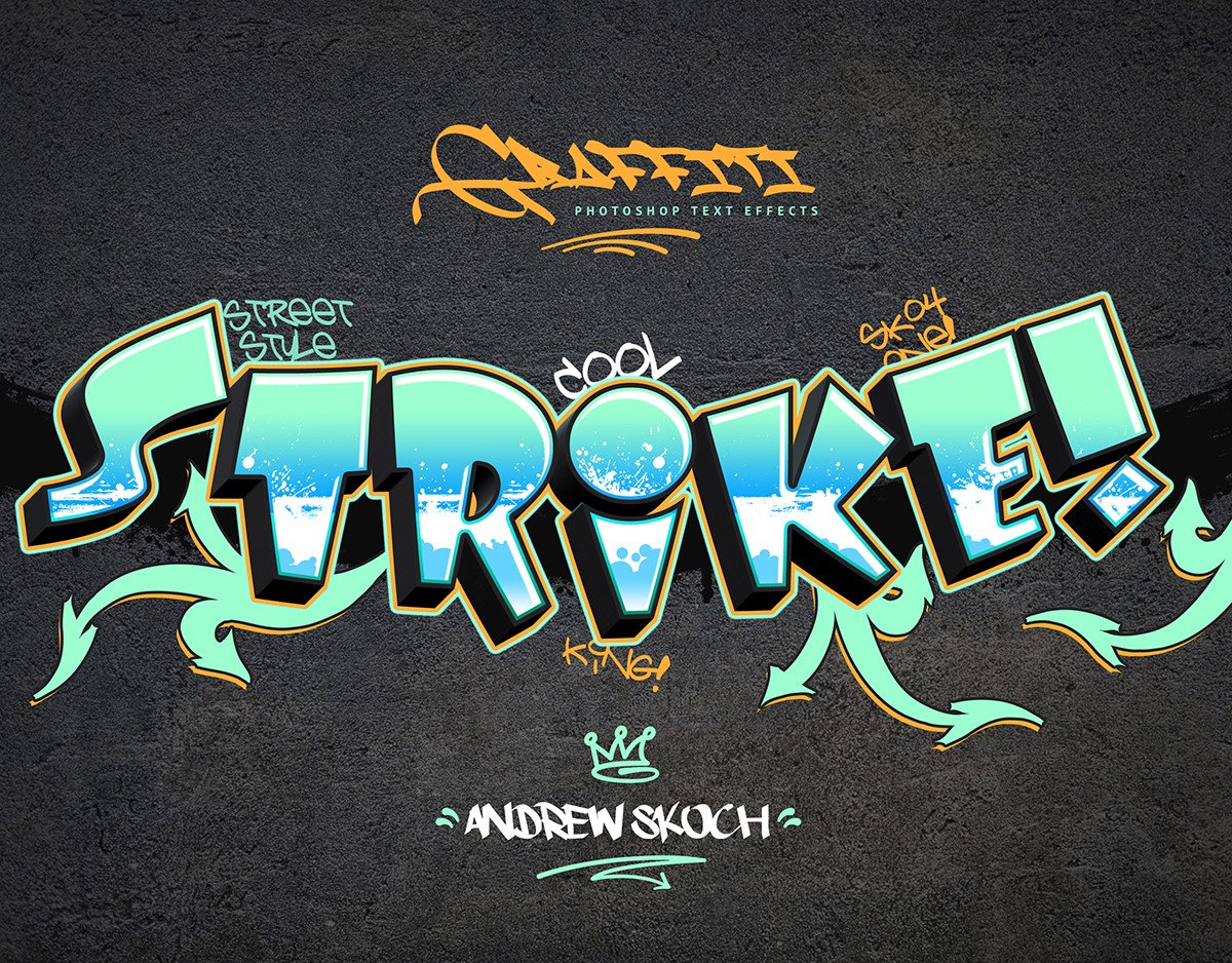 Graffiti Text Effects 10 Psd Vol 2 Download Action Free The