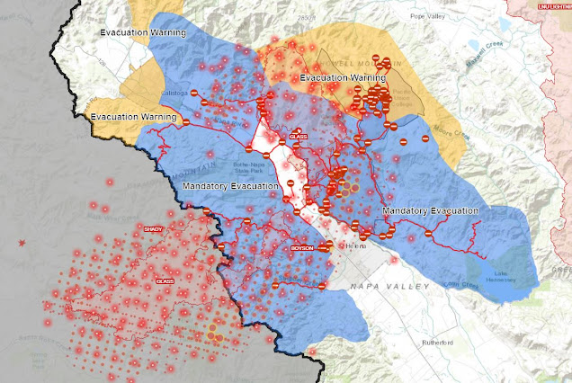 Napa Fire Evacuation Map