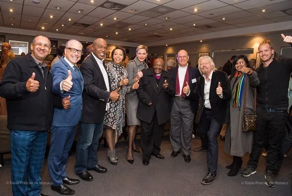 Princess Charlene of Monaco, Richard Branson and Desmond Tutu visited the Headquarters of Nelson Mandela Foundation in Johannesburg