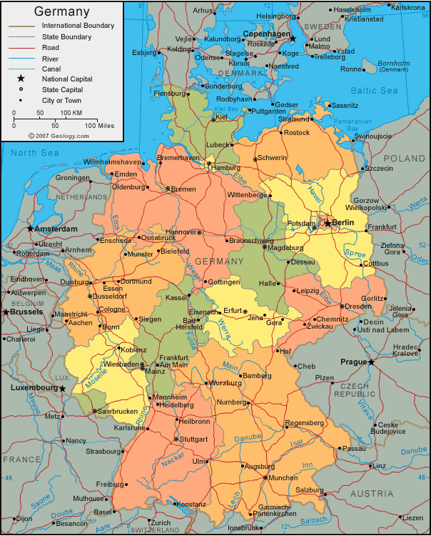 Meine kleine Deutsche: Karte von Deutschland und Umgebung Meine kleine Deutsche: Karte von Deutschland und Umgebung