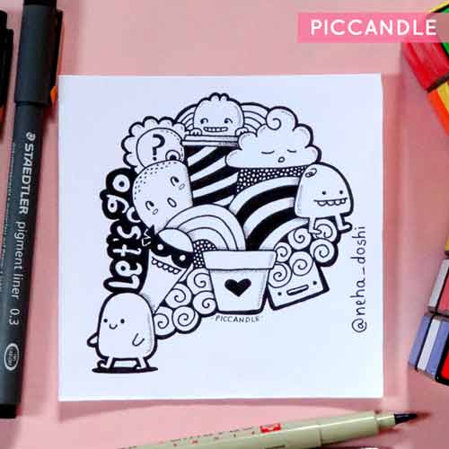 Doodle Art Nama Simple Keren Mudah Ditiru