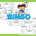 Jogo pedagógico:bingo de palavras simples para imprimir