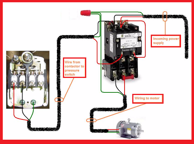 Electrical Page: Single Phase Motor Contactor Wiring Diagram