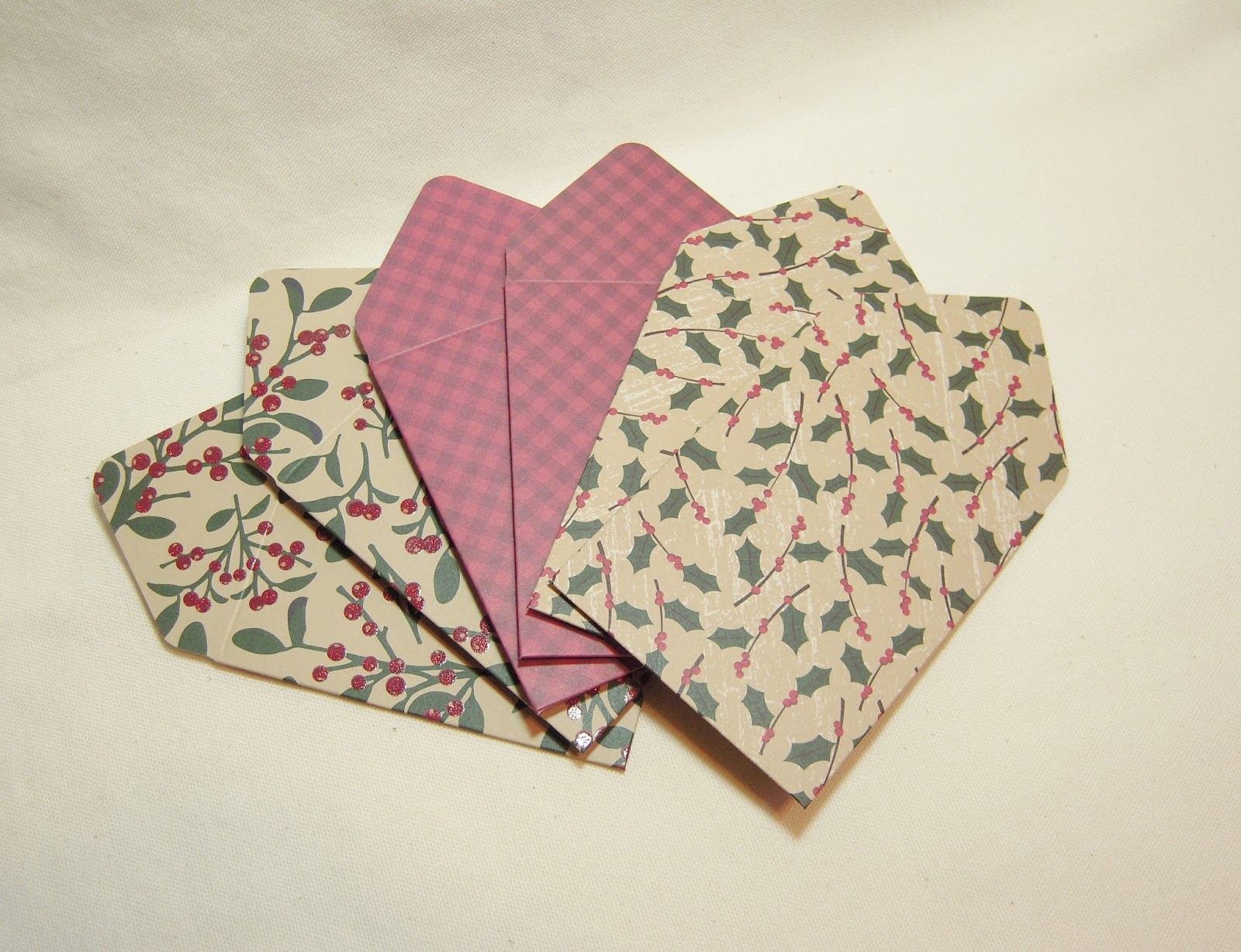 From My Cottage Crafts Handmade Christmas Gift Card Envelopes