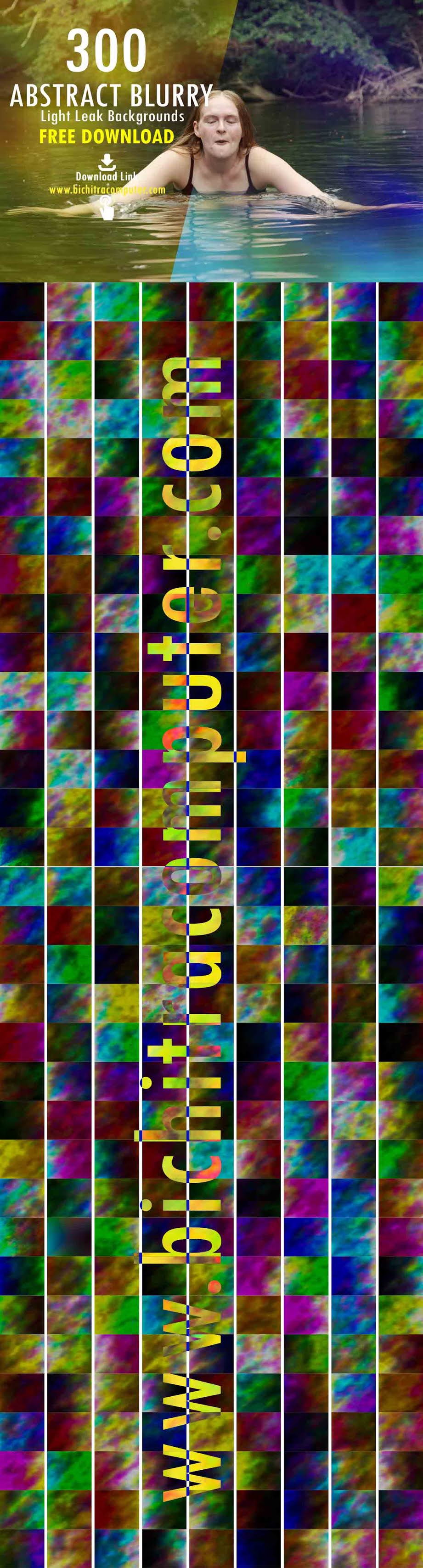 Overlay bundle Free Download Abstract Blured Light Leak mega pack