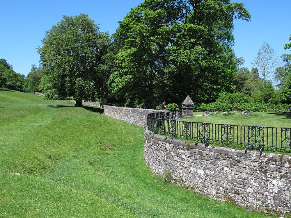 A ha-ha in Petworth House, in West Sussex, England